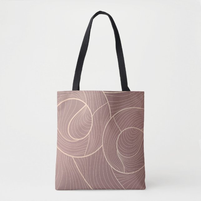 Bolsa Tote Plano de fundo das linhas Douradas do luxo (Frente)