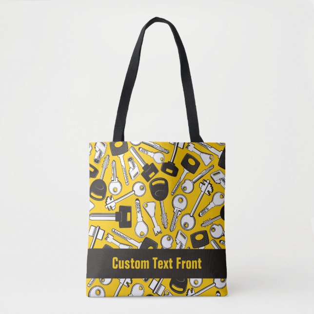 Bolsa Tote Plano de Fundo do Conjunto de Chaves (Frente)