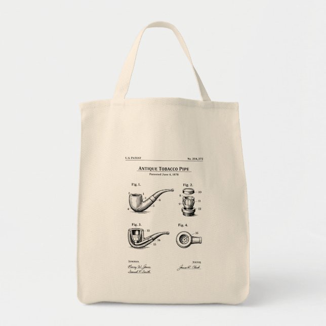 Bolsa Tote plano de tubo de tabaco (Frente)