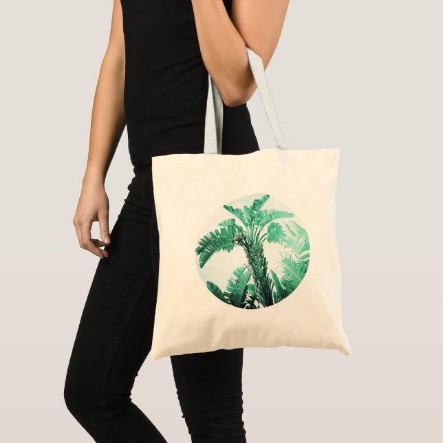 Bolsa Tote Planta de banana folha verde (Frente (produto))