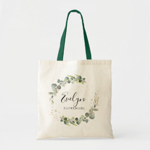 Bolsa Tote planta elagante florada folhagem verde