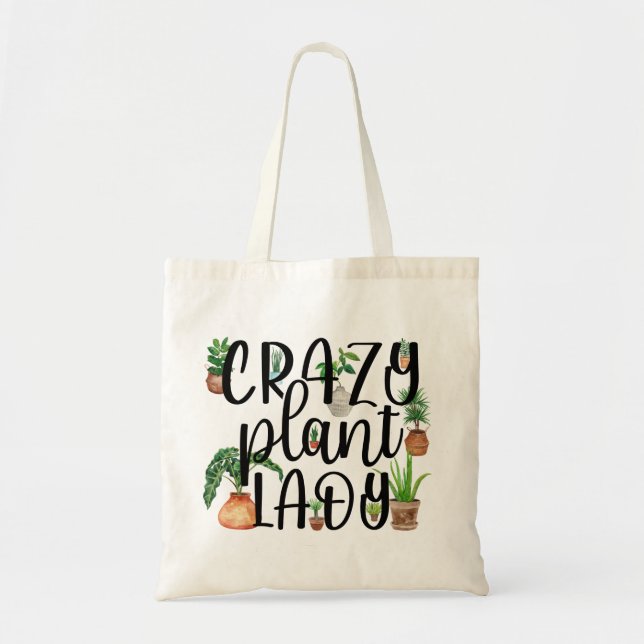 Bolsa Tote Planta Louca Lady Tote Bag (Frente)