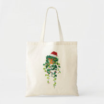Planta Pendurada Pothos Chapéu de Papai Noel Luzes