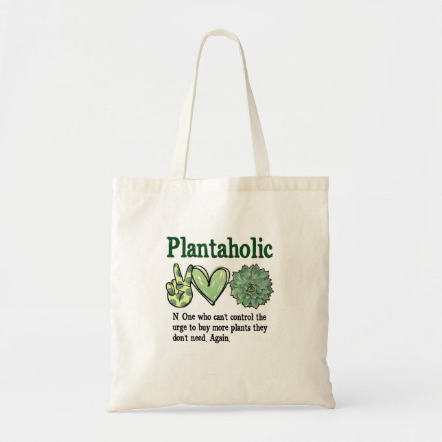 Bolsa Tote Planta Plantaholic Funny (Frente)
