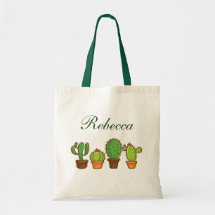 Bolsa Tote Plantas de Cactus com vegetação personalizada