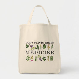 Bolsa Tote Plantas de Deus são minha medicina, saúde natural