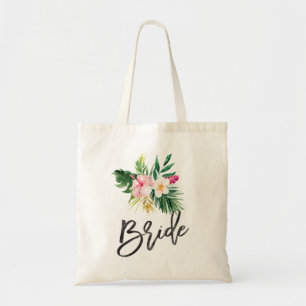 Bolsa Tote Plantas e flores tropicais lembrança de casamento