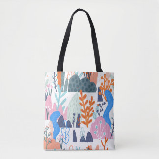 Bolsa Tote Plantas Exóticas: Padrão Sem Olhos Brilhantes