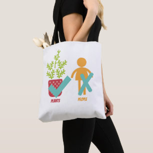 Bolsa Tote Plantas Sim Pessoas Não