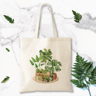 Bolsa Tote Plantas Tropicais Aquarela