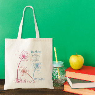 Bolsa Tote Plante a semente de citações do dente-de-leão d