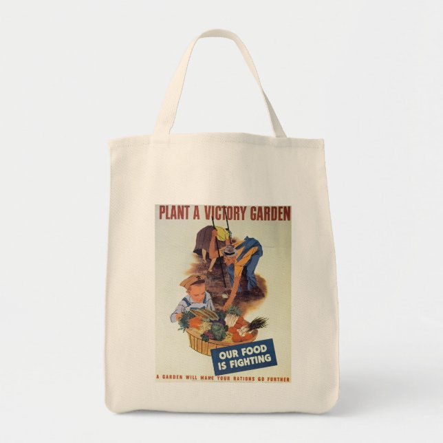 Bolsa Tote Plante uma horta da vitória (Frente)