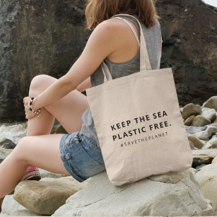 Bolsa Tote Plástico Livre   Poluição Do Mar Salvar O Planeta