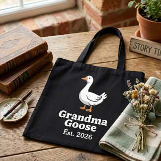 Bolsa Tote Playful Grandma Goose Est Year Cute Goose Caracter
