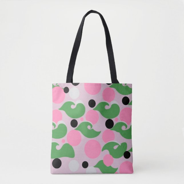 Bolsa Tote Playful Retro Swirl Pattern (Frente)