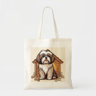 Bolsa Tote Playful Shih Tzu Dog House 