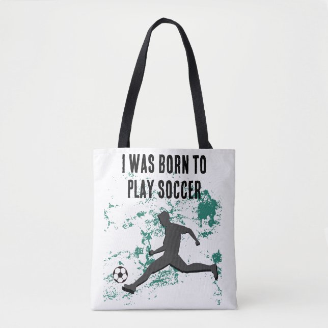 Bolsa Tote Playing soccer graphic black (Frente)