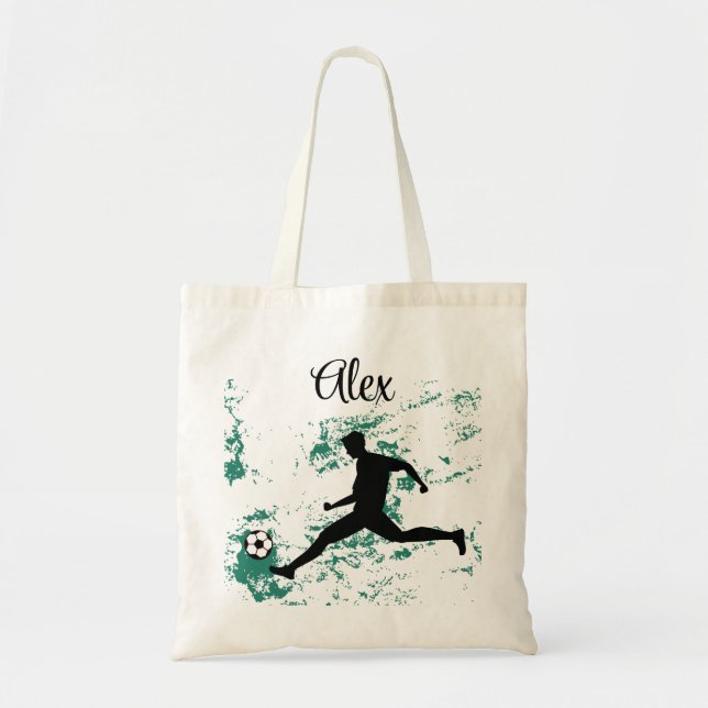 Bolsa Tote Playing soccer graphic black (Frente)