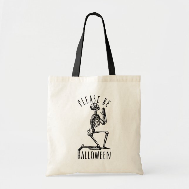 Bolsa Tote Please Be Halloween Spooky Season Skeleton Bones (Frente)