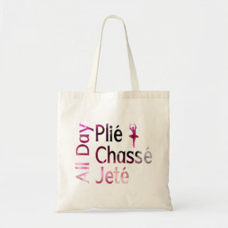 Bolsa Tote Plie, Chasse, Jete o Dia Todo ~ Design de Ballet
