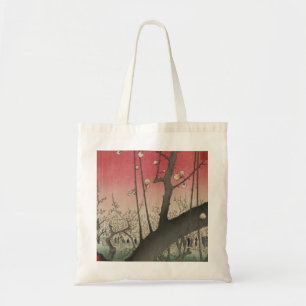 Bolsa Tote Plum Estate Japonês Edo Woodblock Plum