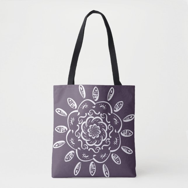 Bolsa Tote Plum Mandala (Frente)