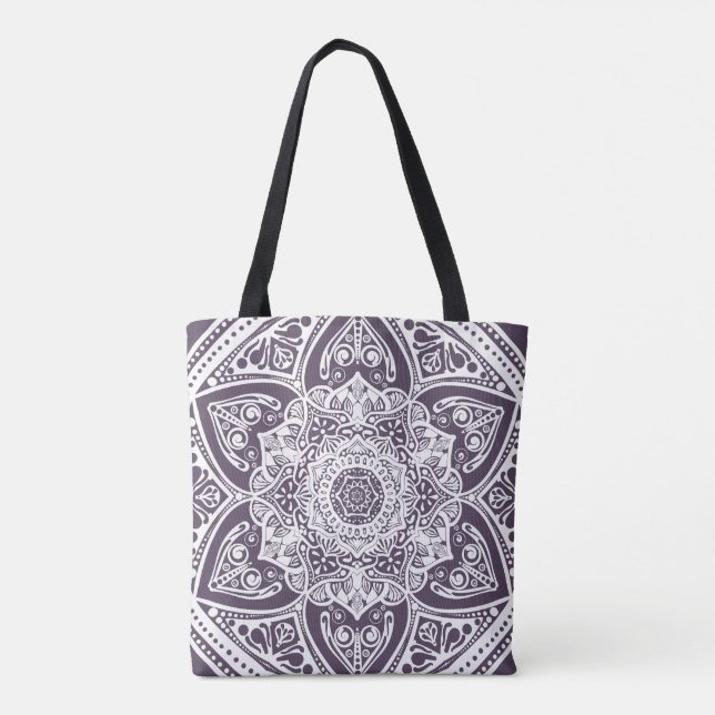 Bolsa Tote Plum Mandala (Verso)
