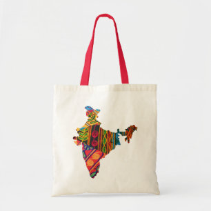 Bolsa Tote PM do bordado de India