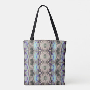 Bolsa Tote Pó Púrpura, Abstrato verde e azul