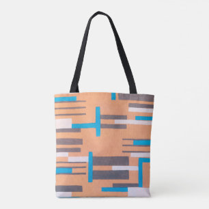 Bolsa Tote Pochoir Jazz Art Déco Antigo, Padrão Geométrico