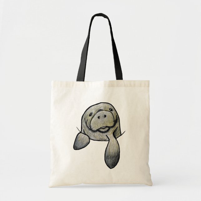 Bolsa Tote Pocket Manatee KiniArt Bag (Frente)