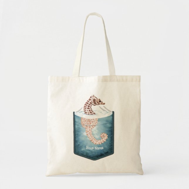 Bolsa Tote Pocket Seahorse (Frente)