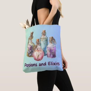 Bolsa Tote Poções de Garrafa de Feitiço e Elixires Halloween