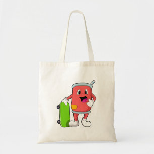 Bolsa Tote Pode como skater com skate