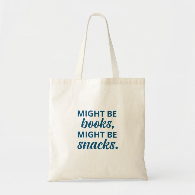 Bolsa Tote podem ser livros podem ser lanches (Frente)