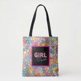 Bolsa Tote Poder da Menina | Girassas rosadas Lindas
