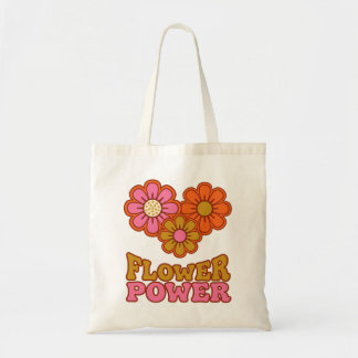 Bolsa Tote Poder das Flores Retro 70 Daisy Groovy