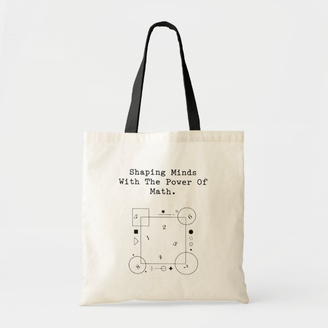Bolsa Tote Poder de Matemática que Molda Mentes | Educação In (Frente)