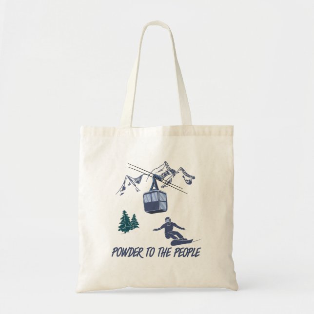 Bolsa Tote Poder do Snowboarder para o Servidor de Esqui do P (Frente)