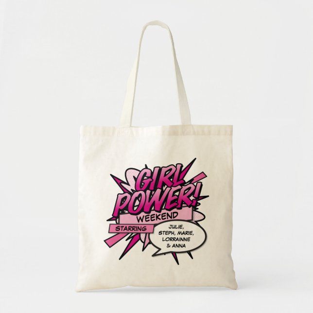 Bolsa Tote PODER FEMININO de menina Personalizado Fim de Sema (Frente)
