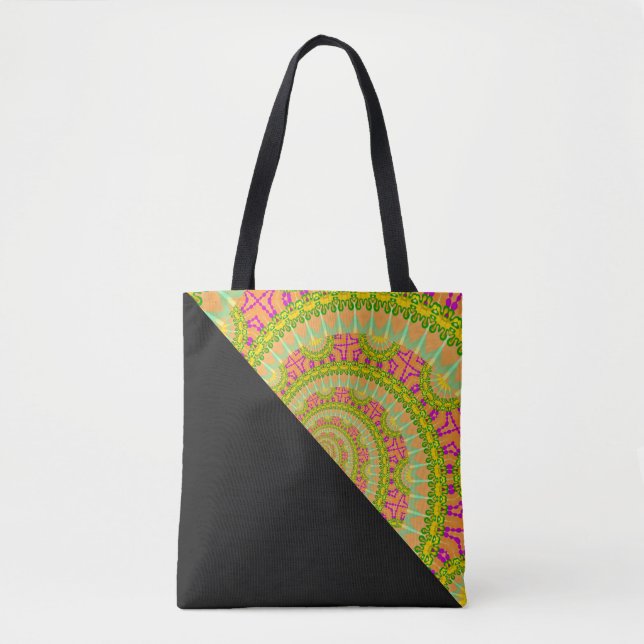 Bolsa Tote Poder Floral Espiral ENSOLARADO (Frente)