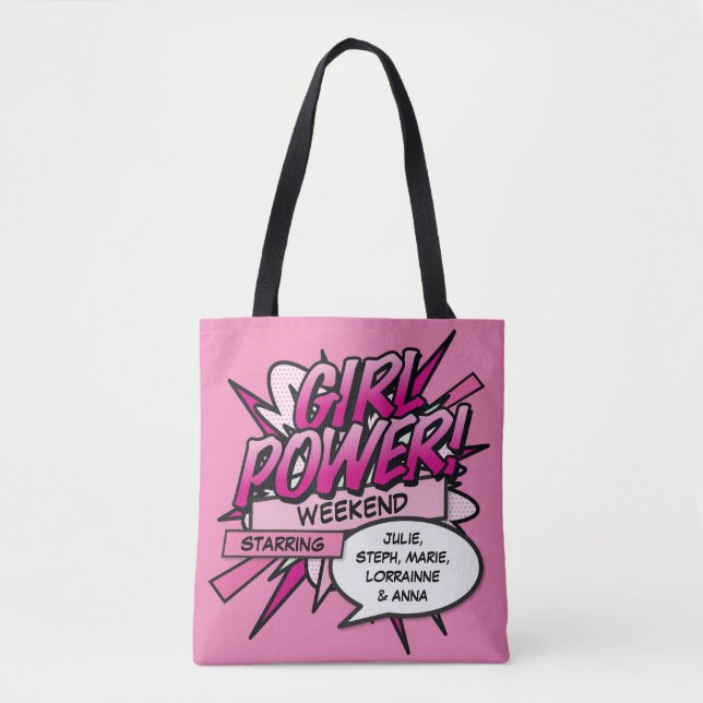 Bolsa Tote Poder Rosa Personalizado PODER DE MENINA Fim de Se (Frente)