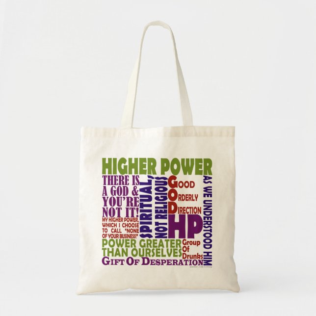 Bolsa Tote Poder Superior de 12 Passos (Frente)