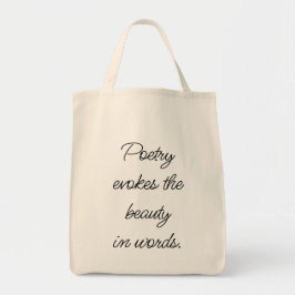 Bolsa Tote Poesia Evoca Saco de Tota de Grocery