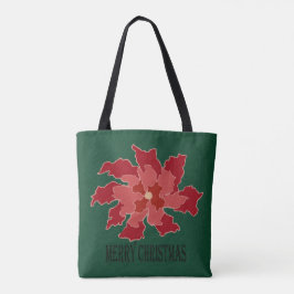 Bolsa Tote Poinsétia Feliz Natal