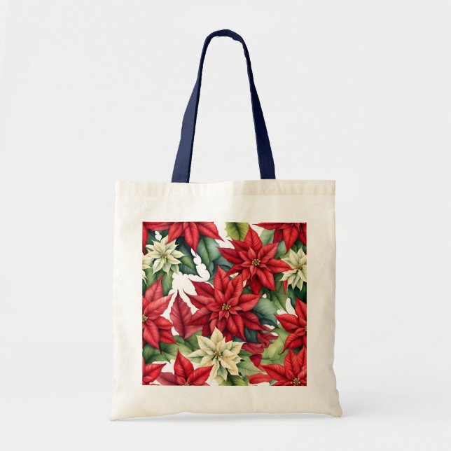 Bolsa Tote Poinsettia Flowers (Frente)