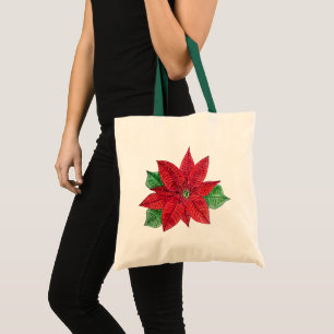 Bolsa Tote Poinsettia Tote Bag