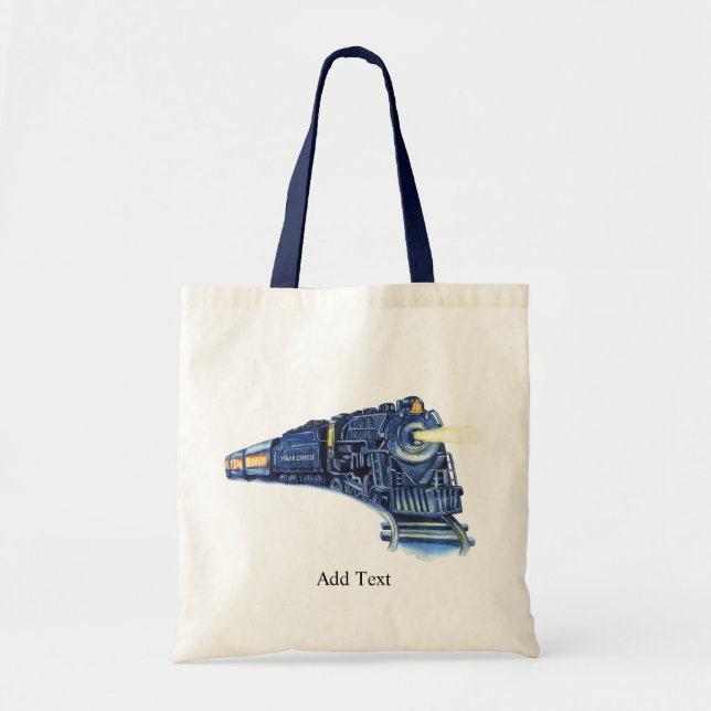 Bolsa Tote Polar Express Aquarela  (Frente)