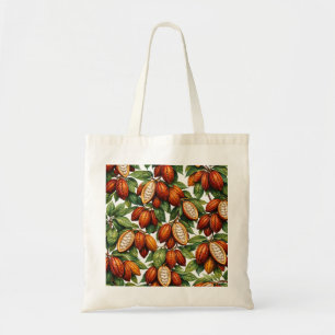 Bolsa Tote Pólen de Cacau Padrão Botânico Tropical