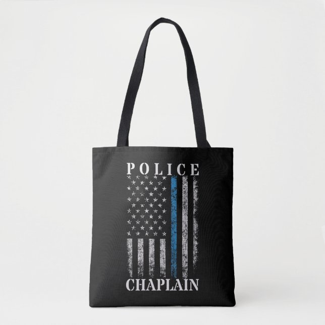 Bolsa Tote Polícia Chaplain - Bandeira Americana (Frente)